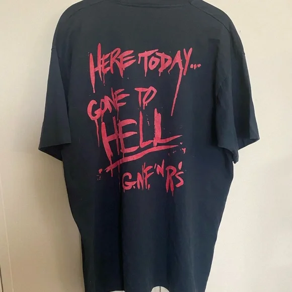 Vintage 90s Guns N Roses 🌹 ALL OVER PRINT SHIRT - Picture 2 of 7